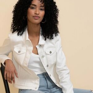 White Jean Jacket , Classic Style